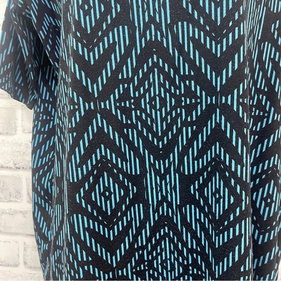 LulaRoe Teal and Black Irma Tunic Top XXS - Picture 4 of 8